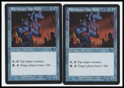 Stormscape Apprentice x2 #75 Invasion MTG Near Mint Common