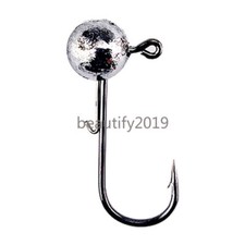 50 Pack Round Ball Jig Head Weedless Fishing Hook 1/16 1/8 1/6 1/4 OZ