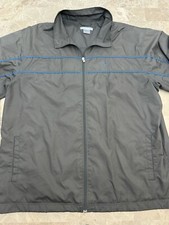Vintage Nike Full Zip Windbreaker Jacket Men  s XXL Gray Tag Y2K Mini Swoosh