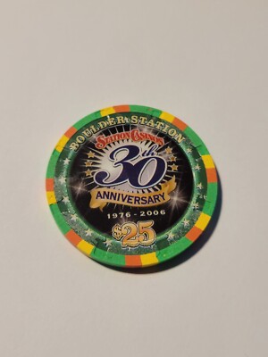 $25 Boulder Station Casino chip. Las Vegas ''30th Anniversary'' LTD