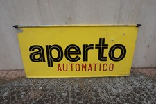 Insegna in metallo bifacciale Agip aperto automatico  domani chiuso SVAR Latina