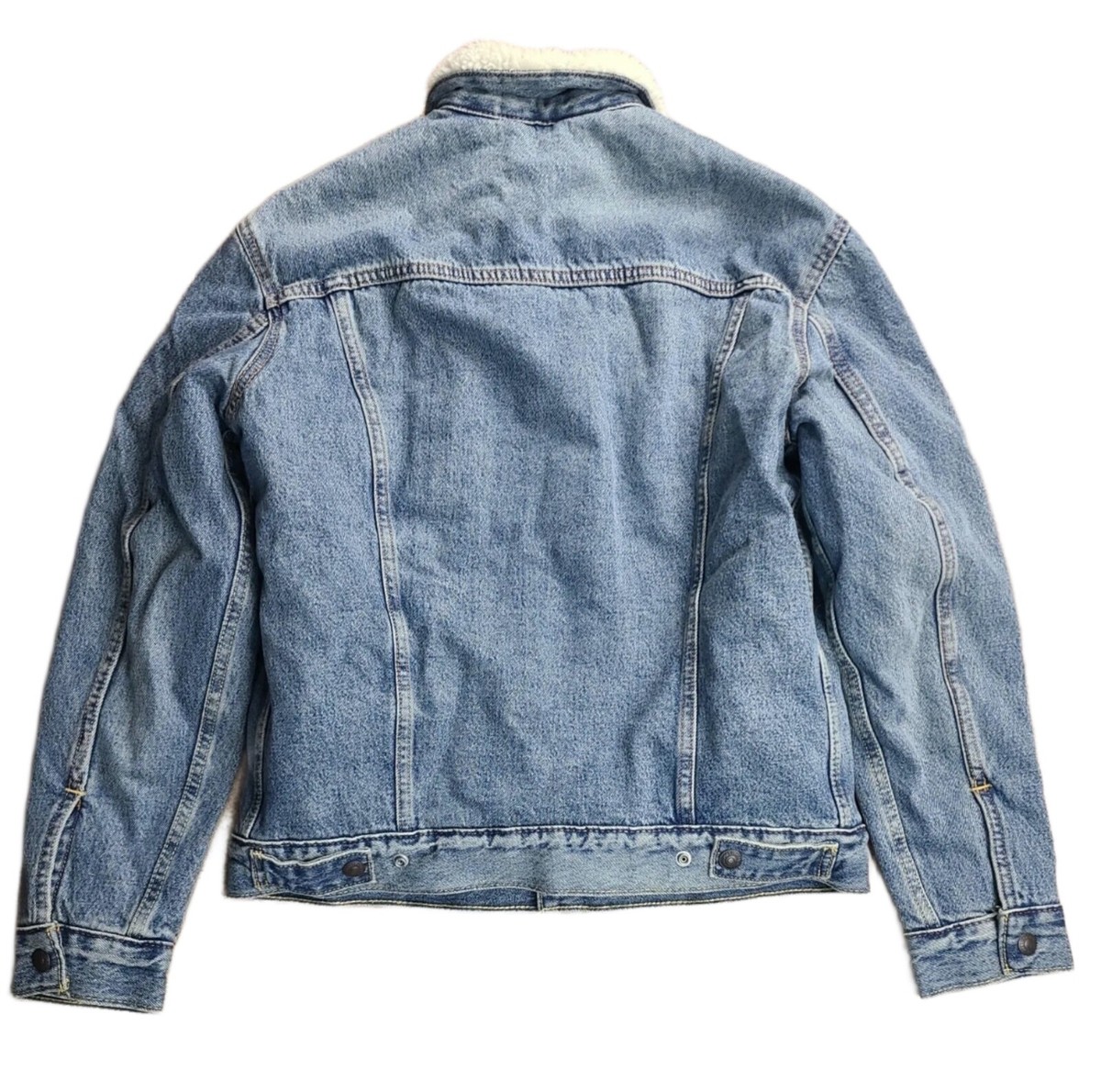 Levis Sherpa Jacket Denim Trucker Jackets Light Wash Blue