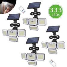 1-4pc 3200LM 333 LED Solar Lights Outdoor Waterproof Motion Sensor Security Lamp
