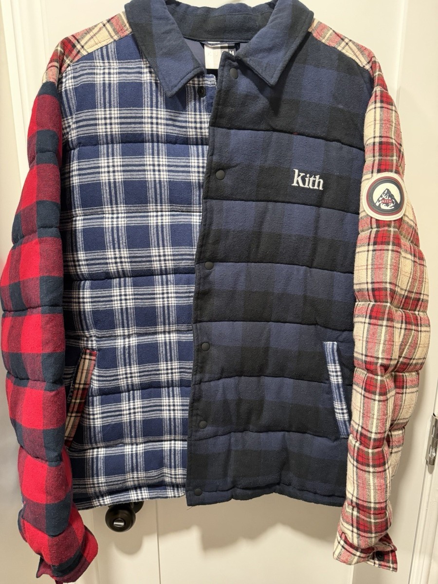 Kith Murray Quilted Shirt Jacket in the 'Plaid Multi' colorway