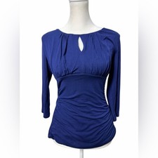 Banana Republic Navy Keyhole Top XS
