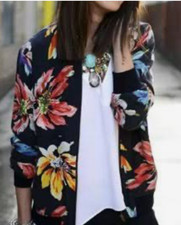 Theory Womens 100% Silk Bright Floral Zip Up ...
