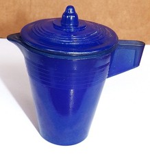 J. Pressman Cobalt Blue Teapot With Lid - - Akro Agate Tea Sets