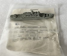L36 T.S. ORCADES Vintage Minaiture Grey Painted Toy Waterline DAVCO Ship #bbL879