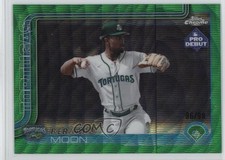 2025 Topps Pro Debut Chrome Green Wave Refractor 96/99 Bernard Moon 12se