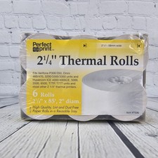 Perfect Print 6 Rolls of Thermal Credit Card Slip Paper Size 2.25" x 85'