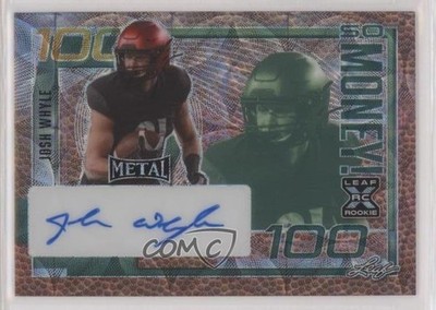 2023 Leaf Metal So Money! Pigskin Kaleidoscope 4/5 Josh Whyle Rookie Auto RC qf8
