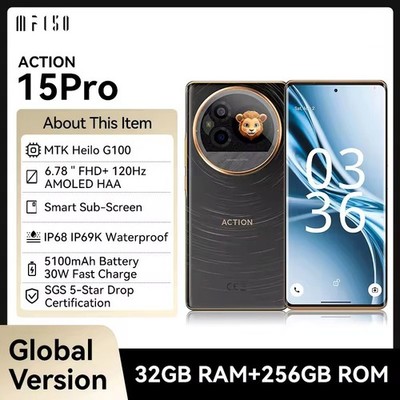 Global Version IIIF150 Action 15 Pro Smartphone 6.78'' FHD+ 120Hz Helio G100 50MP