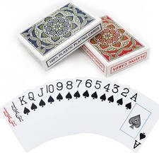 2 Pack Plastic Playing Cards Waterproof Playing Cards Giant Large Print Pack of