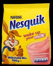 Image of Nestle Nesquik Strawberry Drink Powder Vitamin Add Milk 700g