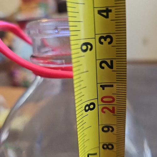 1/2 gallon glass milk jug with Handle. 9x4.5" - Picture 10 of 11