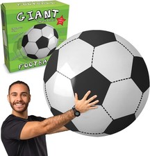 Large Inflatable Football 107cm Soccer Beach Ball Swimming Pool Outdoors Toy UK