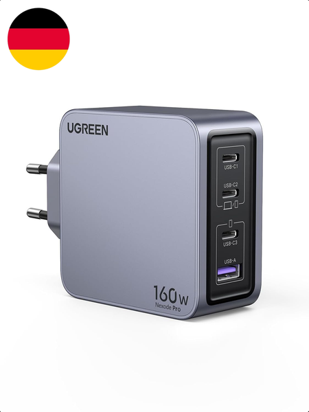 Ugreen Nexode Pro USB C LadegeräT 160W, Gan Mini Charger, 4-Port Netzteil | Schn-image