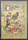 Antique 1890 The Capital Almanac,Full Page Prints, S.F. Mann Dry Goods,Arcade NY — photo 1