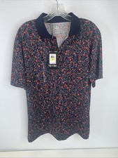 Under Armour UA Men Matchplay Printed Polo Golf Shirt Midnight Navy Small UPF 40