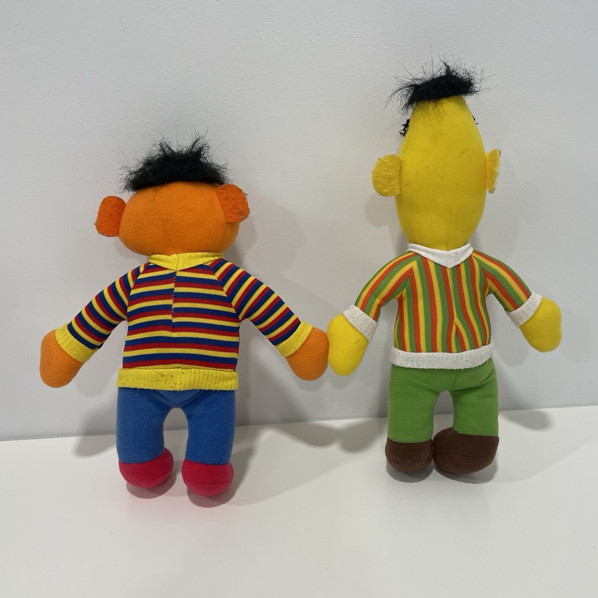 Vintage Hasbro Softies Sesame Street Bert And Ernie Plush Set 1984
