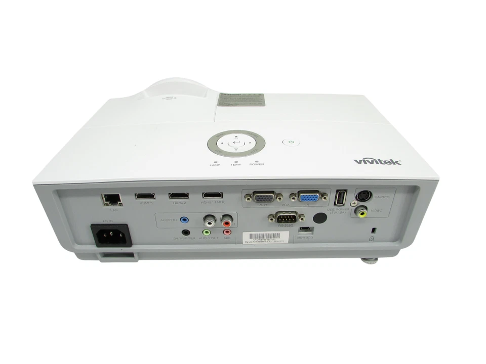 Vivitek DW886 WXGA 3800 Lumens 3x HDMI Projector (2979 Lamp Hours) with Remote - Image 3 of 4