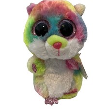 Ty Beanie Boos RODNEY the Hamster (6" Inch) Stuffed Plush Toy Rainbow Furry NWT
