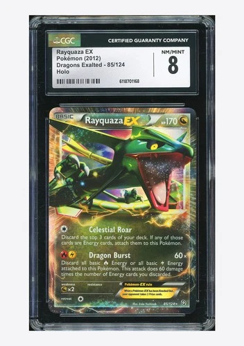 Pokemon CGC 8 Rayquaza EX Ultra Rare 2012 85/124 Dragons Exalted English