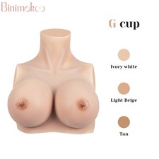 Realistic Silicone Breast Forms G Cup Fake Boobs Breastplate for Crossdresser
