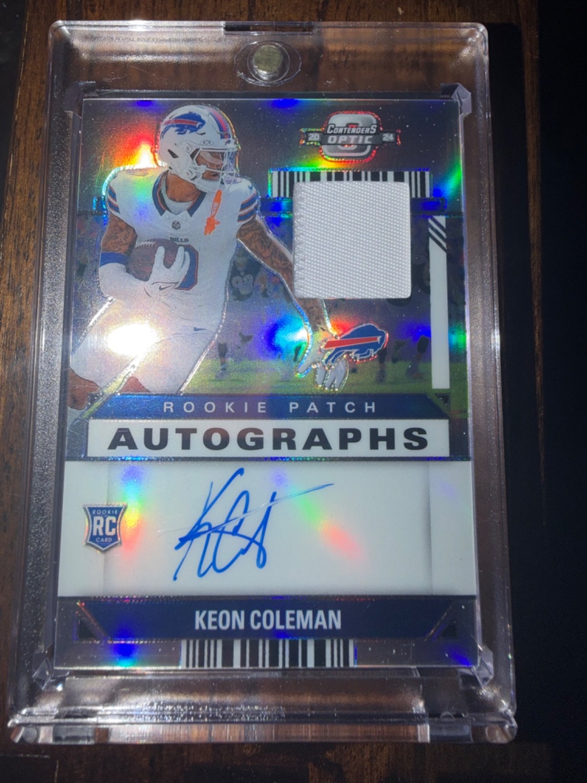 2024 Panini Contenders Optic 42/75 Keon Coleman RPA Rookie Patch Auto RC Bills