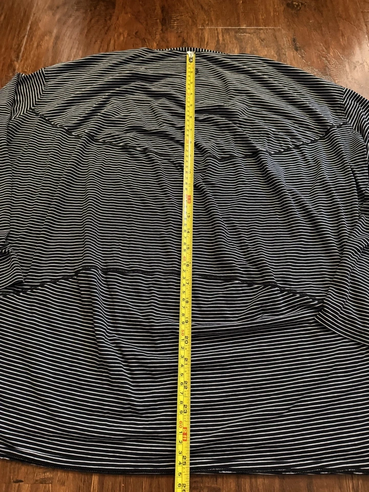 Camisa Lululemon Mujer Talla 8 Azul Rayas Espalda En Acción Manga Larga Athleisure Foto 4 de 4