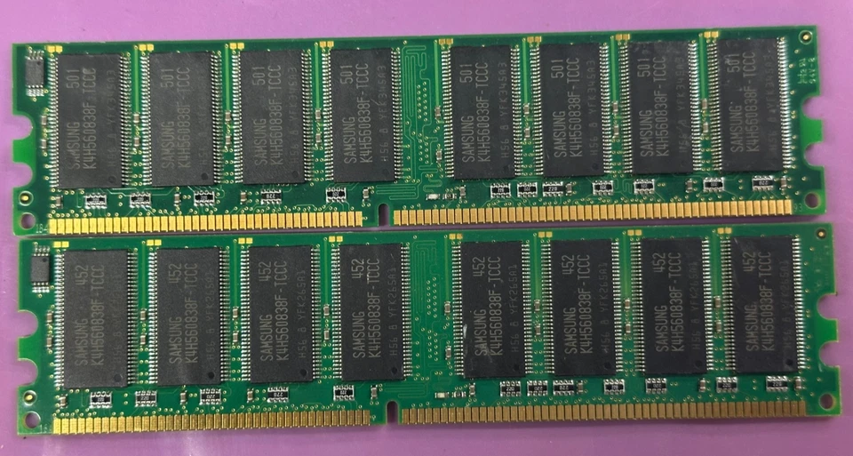 1GB 2x512MB PC-3200 SAMSUNG M368L6423FTN-CCC DDR MEMORY PC3200 HP 326668-041 - Image 2 of 2