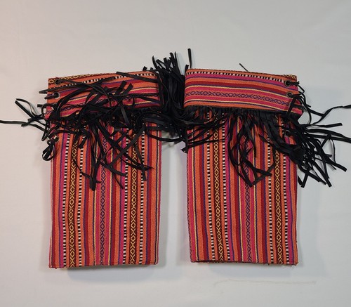 Boot Rugs Southwestern Fringe Knee High Multicolor Boot Cuffs Leg Warmers Women