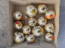 13 Weihnachtsbaum-Kugeln, Nostalgie, handbemalt