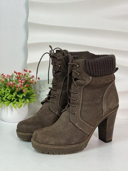 Women Antonio Parriego Boots Brown Leather 40