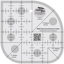 Creative Grids Curved Corner Cutter Quilt Ruler – CGRCCC – Made in USA, Black