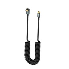 20Gbps USB Type C Coiled Cable, 100W PD QC Cord, Coiled Male to Up  Down Male