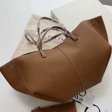 Polene Wings Bag, Large Capacity Tote Bag Genuine Leather Handbag Small / Large