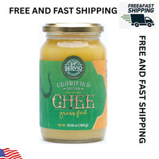 Servio Grass Fed Non-GMO Traditional Ghee Clarified Butter, 10.58 oz Jar