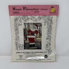 Vintage Simple Patterns Jolly St. Nick Yard Art Pattern 70x34 Santa Christmas