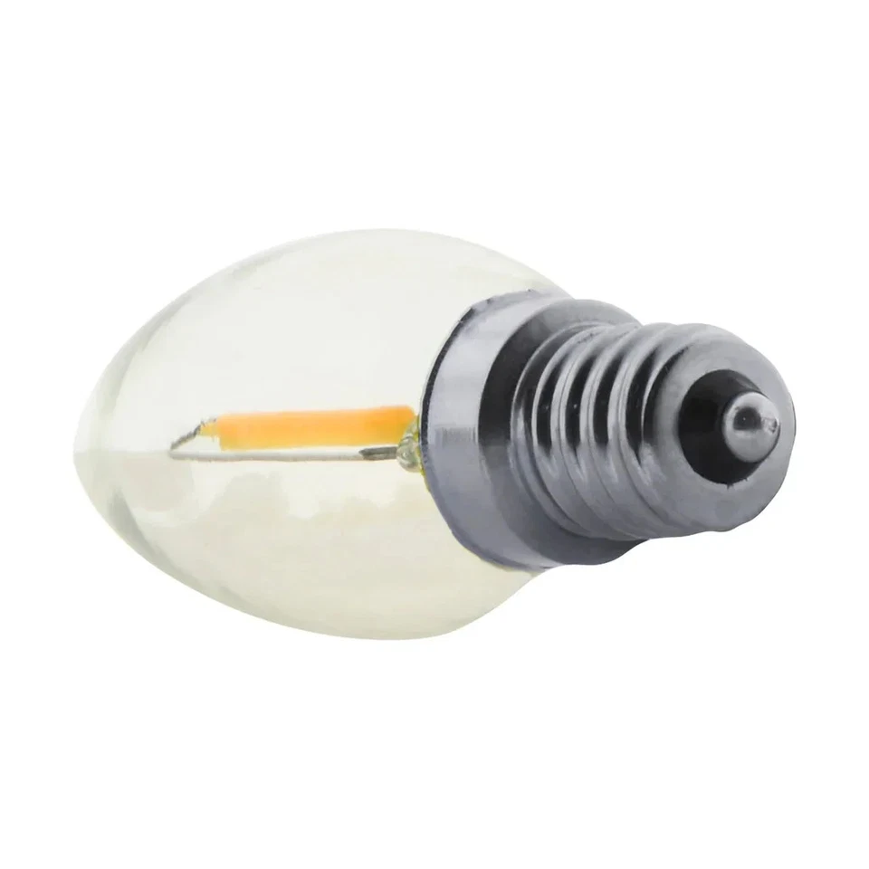 0.7 Watt LED - C7 - Clear - 2700K - Candelabra base - 120 Volt - Carded 2 Pack - - Image 3 of 4