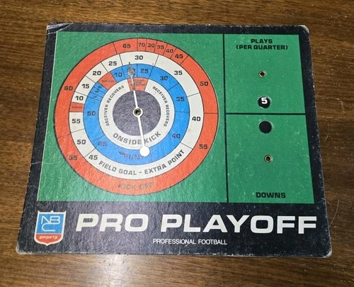Vintage NBC Pro Playoff Football Game Spinner - VERY GOOD + Hasbro 1969