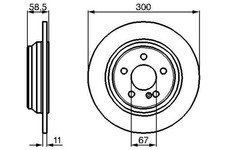 BOSCH Bremsscheibe F&uuml;r MERCEDES C215 W215 W220 0986478472