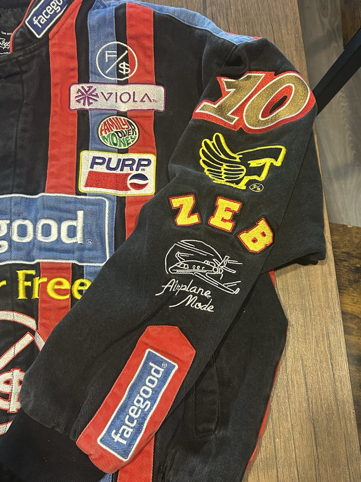 Bold Fly Supply Statement Patchwork Racing Jacket… - image 8