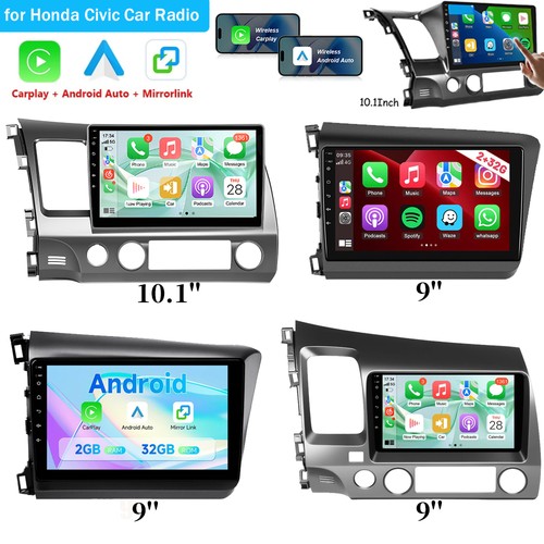 For Honda 2006-2015 Wireless Carplay Car Stereo Radio Navi WiFi GPS w/Cam - Picture 1 of 69