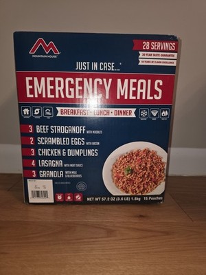 Mountain House Freeze Dried food, Emergency Meals 28 Servings Box, MREs EXP 2051