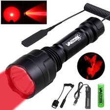 Long Range Red LED Flashlight Hunting Lamp Gun Light Air Rifle Torch + Battery