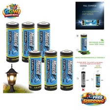 Compact 14430 LiFePo4 6-Pack Batteries - 400mAh for Toothbrush and Solar Lights