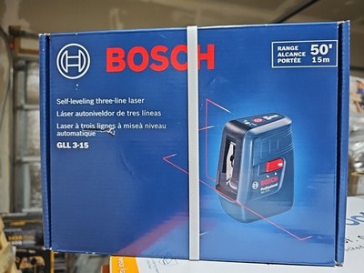 Laser Level Bosch Red 50ft Self Leveling Indoor Line cross GLL3-15 Brand New