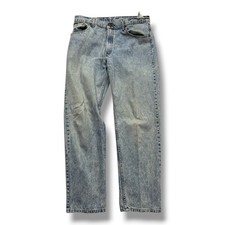 Vintage 80s Distressed Levi's 506 Denim Jeans Made In USA 35x31 Acid Wash