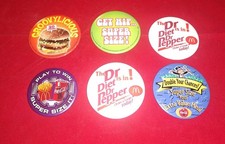 Lot de 6 boutons dos épingle publicitaire McDonalds années 90 restauration rapide coke dr poivre